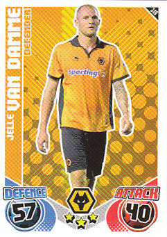 Jelle van Damme Wolverhampton Wanderers 2010/11 Topps Match Attax #349